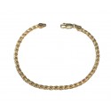 BRACCIALE TUBOLARE INTRECCIO UNISEX IN ORO GIALLO 18 KT 