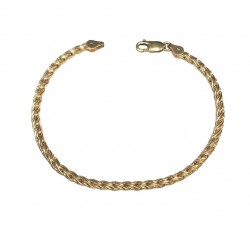 BRACCIALE TUBOLARE INTRECCIO UNISEX IN ORO GIALLO 18 KT 