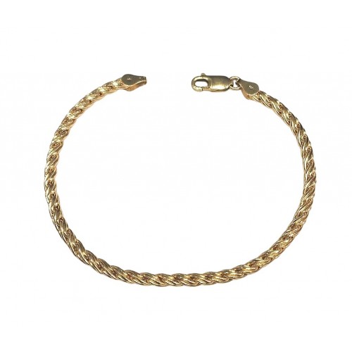 BRACCIALE TUBOLARE INTRECCIO UNISEX IN ORO GIALLO 18 KT 