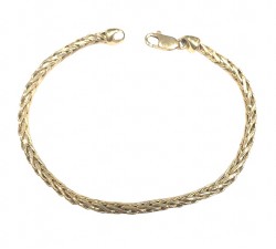 BRACCIALE TUBOLARE INTRECCIO UNISEX IN ORO GIALLO 18 KT 