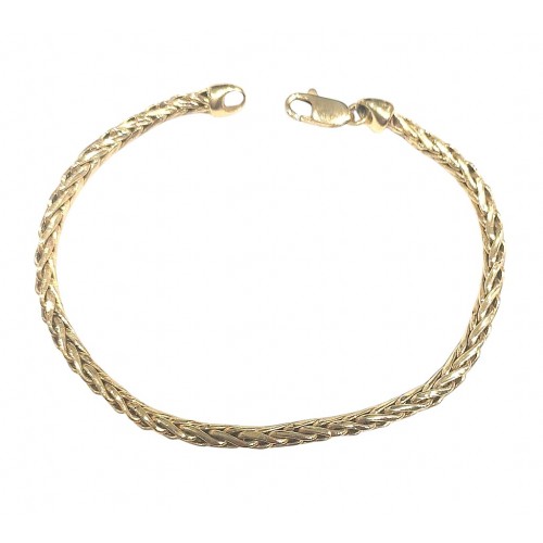 BRACCIALE TUBOLARE INTRECCIO UNISEX IN ORO GIALLO 18 KT 