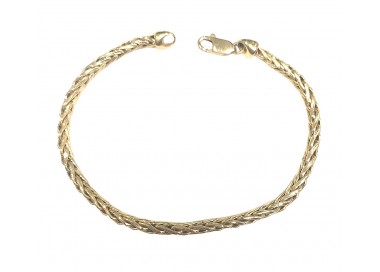 BRACCIALE TUBOLARE INTRECCIO IN ORO GIALLO 18 KT