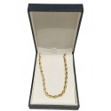 COLLANA UOMO CATENA PIATTA IN ORO GIALLO 18 KT LUNGA CM 50