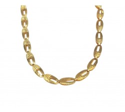 COLLANA UOMO CATENA PIATTA IN ORO GIALLO 18 KT LUNGA CM 50