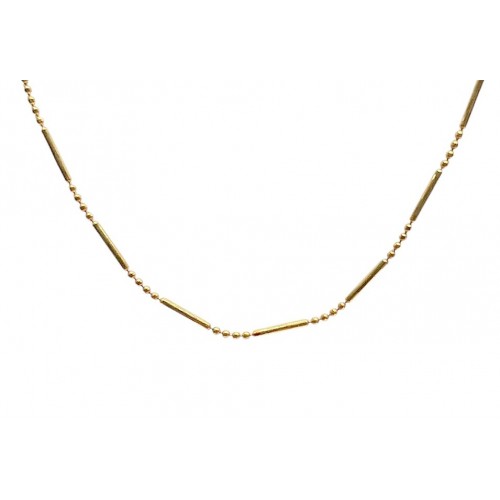 COLLANA UOMO PALLINEI N ORO GIALLO 18 KT LUNGA CM 50