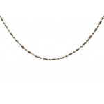 COLLANA UOMO PALLINE IN ORO BIANCO 18 KT LUNGA CM 50