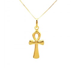 COLLANA CON CROCE IN ORO GIALLO 18 KT