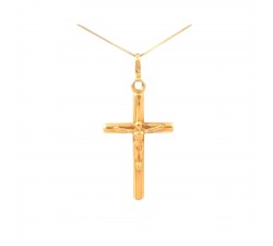 COLLANA CON CROCIFISSO IN ORO GIALLO 18 KT