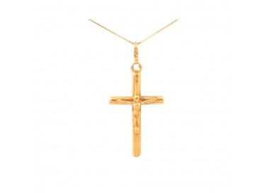 COLLANA CON CROCIFISSO IN ORO GIALLO 18 KT