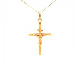 COLLANA CON CROCIFISSO IN ORO GIALLO 18 KT 