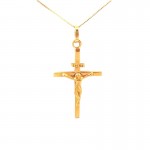 COLLANA CON CROCIFISSO IN ORO GIALLO 18 KT 