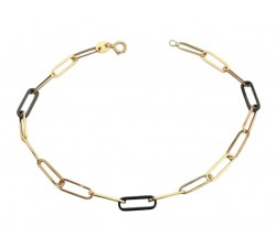 BRACCIALE CATENA FORZATINA IN ORO GIALLO 18 KT