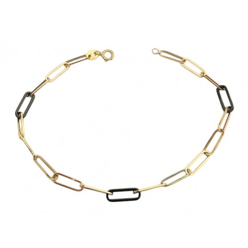 BRACCIALE CATENA FORZATINA UOMO IN ORO GIALLO 18 KT 