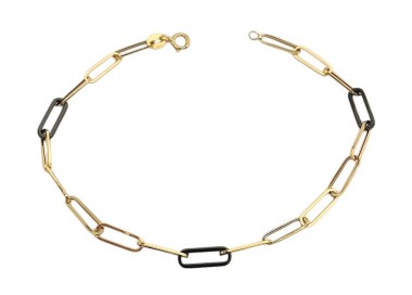 BRACCIALE CATENA FORZATINA IN ORO GIALLO 18 KT