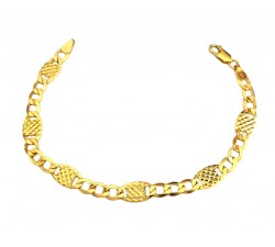 BRACCIALE UOMO CATENA IN ORO GIALLO 18 KT