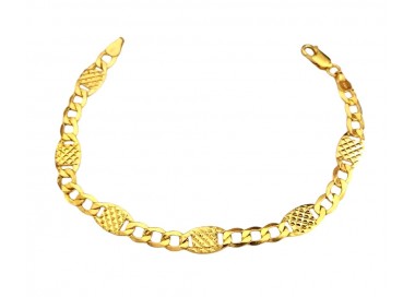 BRACCIALE UOMO CATENA IN ORO GIALLO 18 KT