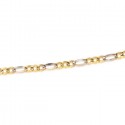 BRACCIALE UOMO CATENA IN ORO GIALLO E BIANCO 18 KT