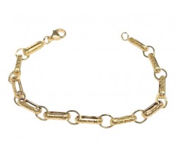 BRACCIALE UOMO CATENA CON GRECA IN ORO GIALLO 18 KT