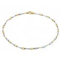 BRACCIALE UOMO CATENA TUBOLARE IN ORO GIALLO E BIANCO 18 KT