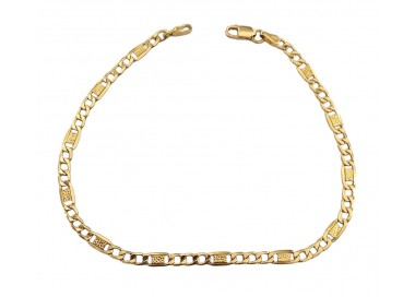 BRACCIALE UOMO CATENA PIATTA IN ORO GIALLO 18 KT