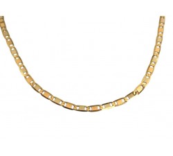 COLLANA UOMO IN ORO GIALLO BIANCO E ROSA18 KT LUNGHEZZA 50