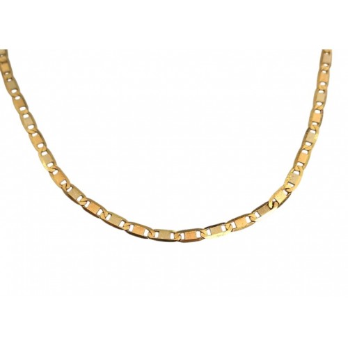 COLLANA UOMO IN ORO GIALLO BIANCO E ROSA18 KT LUNGHEZZA 50