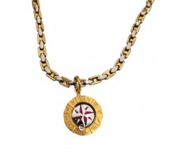 COLLANA DA UOMO IN ORO GIALLO E BIANCO 18KT