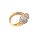 ANELLO DA DONNA IN ORO GIALLO 18 KT CON ZIRCONI BIANCHI