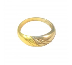 ANELLO DA DONNA IN ORO GIALLO E BIANCO 18 KT