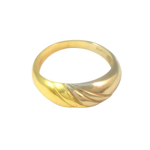 ANELLO DA DONNA IN ORO GIALLO E BIANCO 18 KT