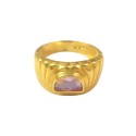 ANELLO DA DONNA IN ORO GIALLO 18 KT CON AMETISTA