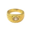 ANELLO DA DONNA IN ORO GIALLO 18 KT CON ZIRCONE