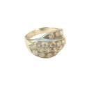 ANELLO DA DONNA IN ORO BIANCO 18 KT CON PAVE' DI ZIRCONI