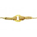 BRACCIALE DA DONNA IN ORO GIALLO 18 KT MAGLIA A RETE CON ZIRCONI ALL INTERNO