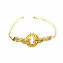 BRACCIALE DA DONNA IN ORO GIALLO 18 KT MAGLIA A RETE CON ZIRCONI ALL INTERNO