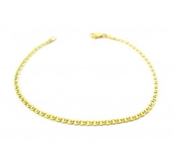 BRACCIALE CATENA UNISEX IN ORO GIALLO 18 KT