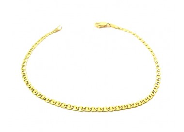 BRACCIALE CATENA UNISEX IN ORO GIALLO 18 KT