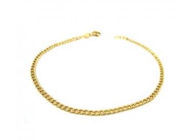 BRACCIALE CATENA UNISEX IN ORO GIALLO 18 KT