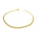 BRACCIALE CATENA UNSEX IN ORO GIALLO 18 KT