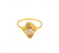 ANELLO DA DONNA IN ORO GIALLO 18 KT CON ZIRCONE