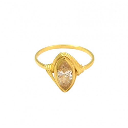 ANELLO DA DONNA IN ORO GIALLO 18 KT CON ZIRCONE 