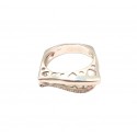 ANELLO DA DONNA IN ORO BIANCO 18 KT CON ZIRCONI BIANCHI