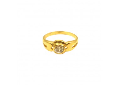 ANELLO SOLITARIO DA DONNA IN ORO GIALLO 18 KT CON ZIRCONE