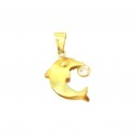 CIONDOLO DELFINO IN ORO GIALLO 18 KT CON ZIRCONE