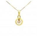 COLLANA DA DONNA PUNTO LUCE IN ORO GIALLO 18 KT E ZIRCONE TAGLIO BRILLANTE