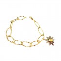 BRACCIALE IN ORO GIALLO 18 KT CON CHARM MARGHERITA