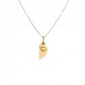 COLLANA MEZZO CUORE IN ORO GIALLO 18 KT 