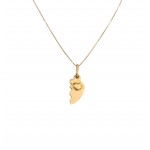 COLLANA MEZZO CUORE IN ORO GIALLO 18 KT