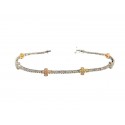 BRACCIALE TENNIS DA UOMO IN ORO BIANCO GIALLO E ROSA 18 KT CON ZIRCONI 