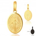 CIONDOLO MADONNA MIRACOLOSA IN ORO GIALLO 18 KT +COLLANA LACCIO IN OMAGGIO